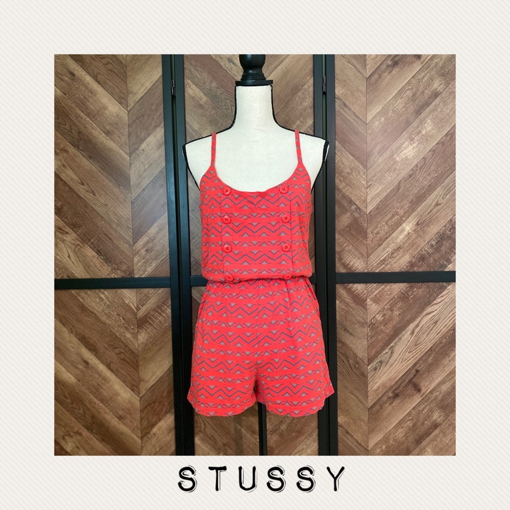 STUSSY - Red Logo Romper - SZ: Small